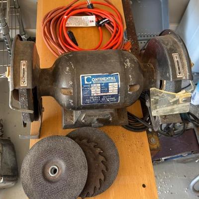 Continental Grinder And Bench And Bonus Extension Cords