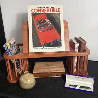 Waterman Pen, Cigar Box, Reading Desk In Bed Plus More
