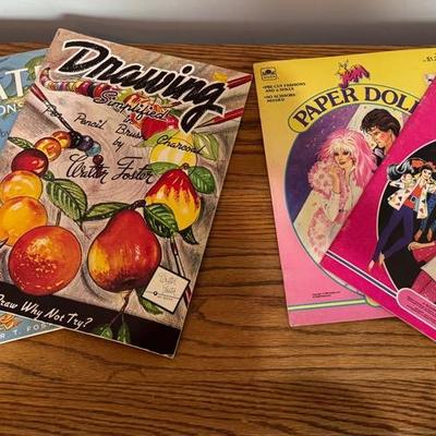 Vintage Paper Doll (Barbie & J) And Drawing Books