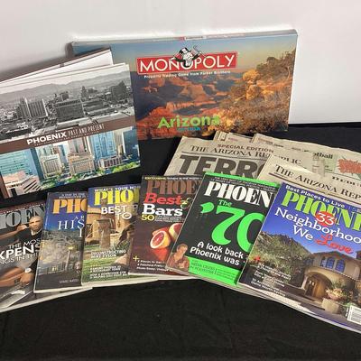Homage To Arizona Monopoly Magazines, And Arizona Newspapers Featuring Historical World Events