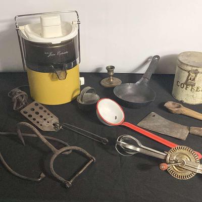Retro Sears Juice Extractor Plus Antique Kitchen Utensils