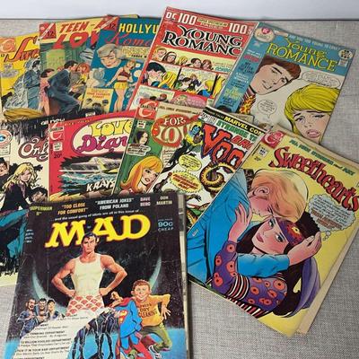 Vintage DC Young Romance Comic Books Plus MAD 