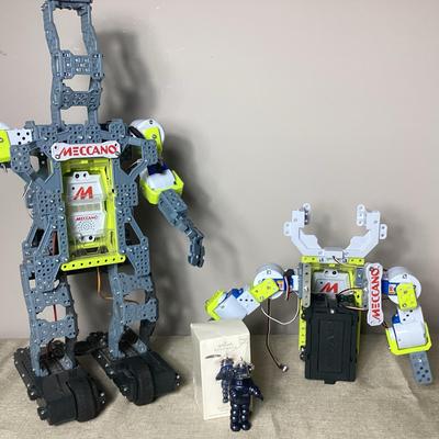 Meccano Robots (2) And A Hallmark Ornament