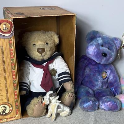 Three Bears - Beanie Babies (2) & The Bears of Sagamore Hill