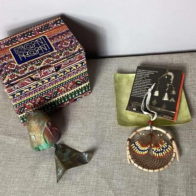 Cosanti Bronze Windbell With Box And Small Dream Catcher