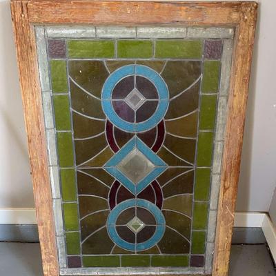 Large, Colorful, Stained Glass Window 