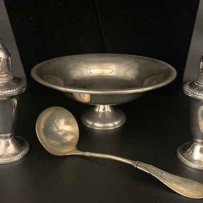 Ct406v sterling salt pepper with bowl