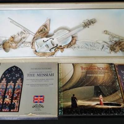 Ct344 3d music theme artwork and classical music lps