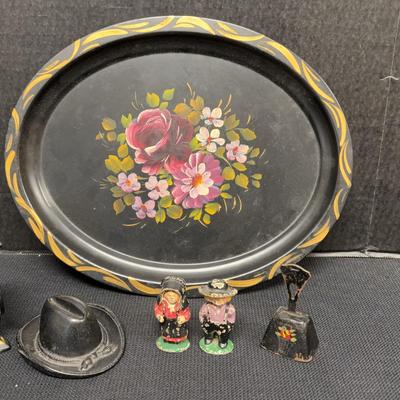 Cast Items With Tray And Bell