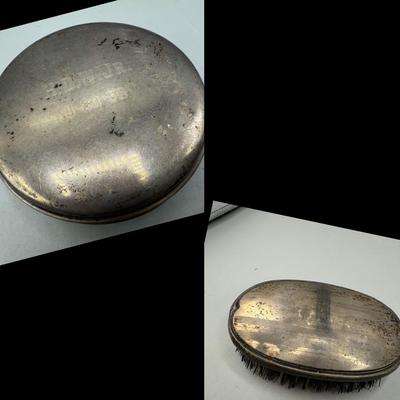 Vintage Sterling Brush And Dresser Box 