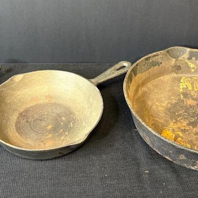 Three Cast Iron Skillets