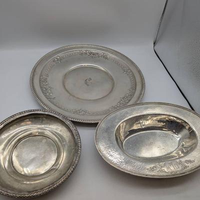 Sterling Silver Platter & Serving Bowls