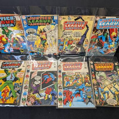 8 Silver Age Justice League of America Comic Books