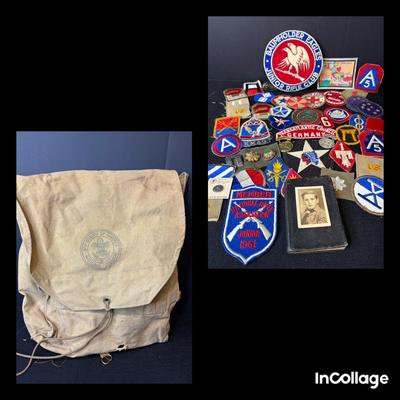 Boy Scout Back Pack, Assorted Patches-B.S., NRA