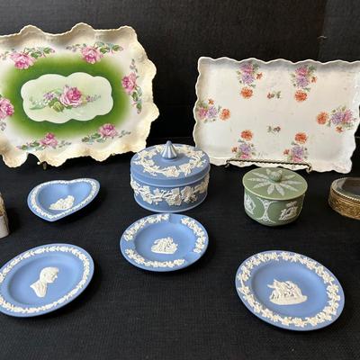 Group Of Wedgewood And Other Fine China Vanity Items 