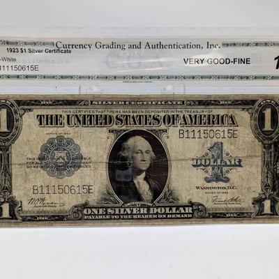 1923 $1 Silver Certificate...CGA VG-F 10