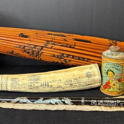 Scrimshaw, Jergens Oriental Talcum Power, Paper Umbrella