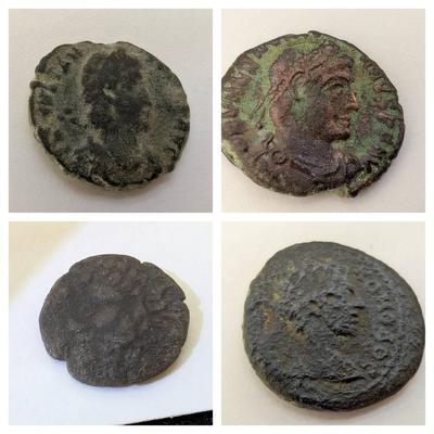 4 Ancient Excavated Coins 