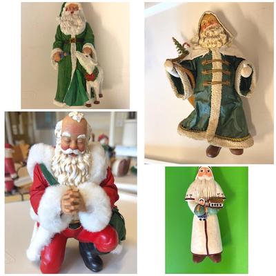 Vintage Santas And Ornament Collection
