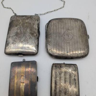Vintage Sterling Silver Card & Cigarette Cases 