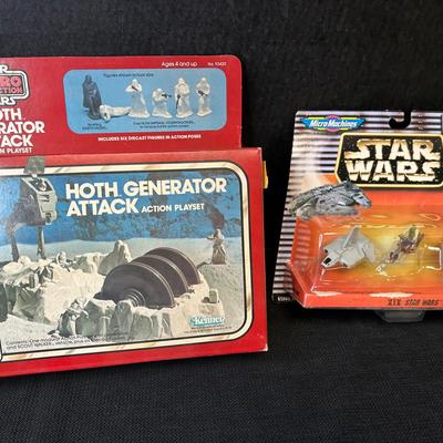 Star Wars Hoth Generator Attack Play set(1983) And MicroMachines - New In Boxes