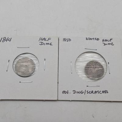 1844 & 1850 Seated Liberty Half Dimes