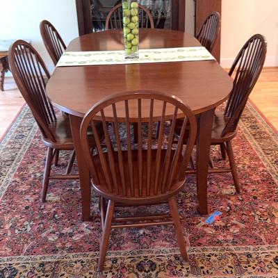 Custom Made Amish Table 6 Chairs 