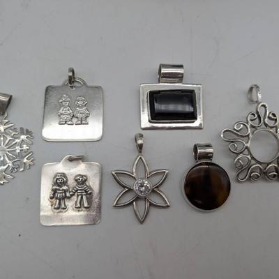 8 Sterling Silver Pendants