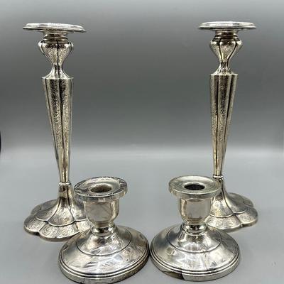 Weighted Sterling Silver Candlesticks & Candle Holders