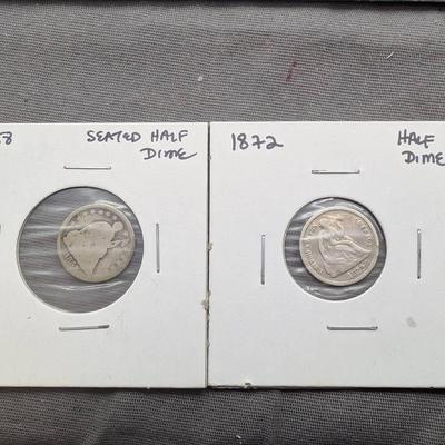 1858 & 1872 Seated Liberty Half Dime