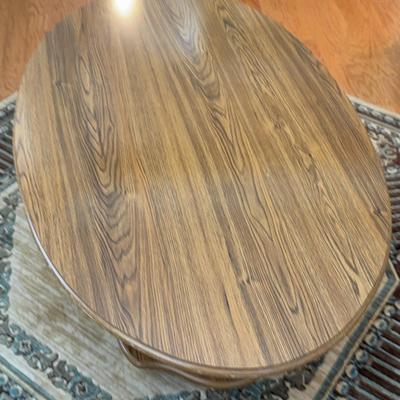 Oval Wood Coffee Table