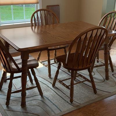 Wooden Kitchen Table & 4 Chairs
