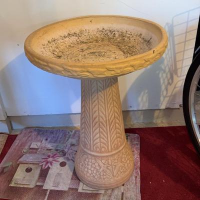 Pottery Birdbath