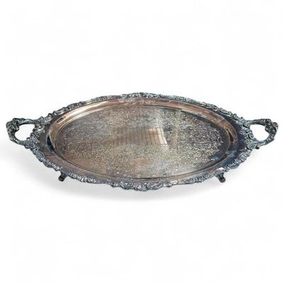 Sale Photo Thumbnail #259: Wallace Baroque Silver-Plated Footed Tray