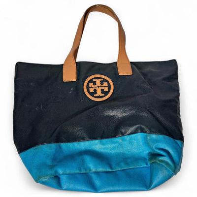 Sale Photo Thumbnail #49: Tory Burch Nylon & Leather Tote Bag