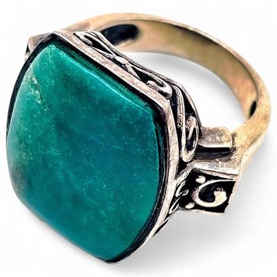 Sale Photo Thumbnail #180: Sterling Silver Ring w/ Green Stone