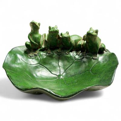 Sale Photo Thumbnail #309: Vintage Ceramic Frog Dish on Lily Pad