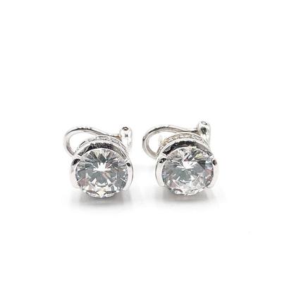 Sale Photo Thumbnail #364: 925 Sterling Silver Earrings with Round Stones
