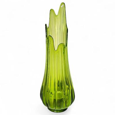 Sale Photo Thumbnail #118: MCM L.E. Smith Green Glass Vase
