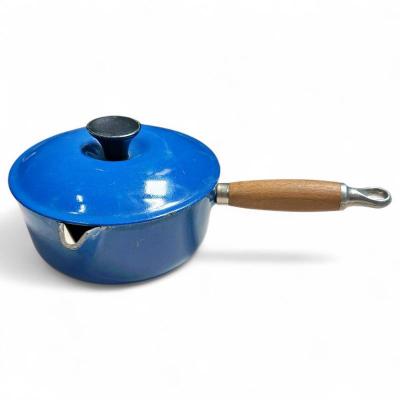 Sale Photo Thumbnail #239: Vintage Le Creuset Azure Blue Enamel Saucepan