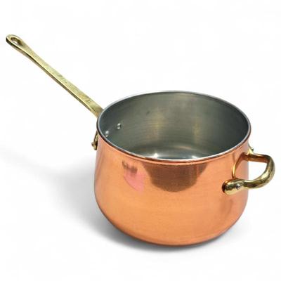 Sale Photo Thumbnail #302: French Style Copper Pot w/ Brass Handle
