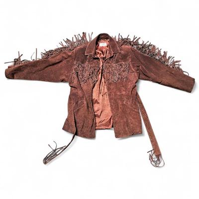 Sale Photo Thumbnail #228: Kenar Leather Brown Suede Fringe Jacket