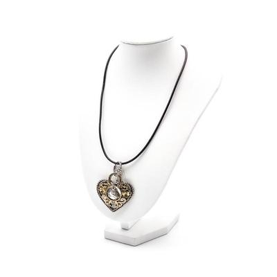 Sale Photo Thumbnail #386: Carolyn Pollack Sterling Silver & Brass Heart & Key Pendant w/ Horse Motif