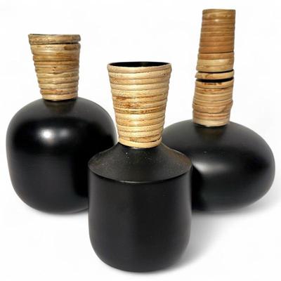 Sale Photo Thumbnail #57: TJ Maxx 3Pc Elke Vase Set w/ Bamboo Accents