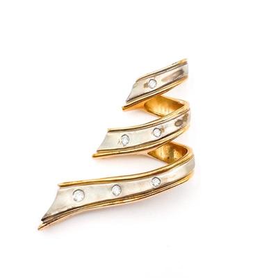 Sale Photo Thumbnail #343: Sterling Silver & Gold Vermeil Spiral Ribbon Pendant