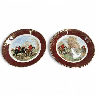 Sale Photo Thumbnail #287: Weatherby Royal Falcon Porcelain Hunting Scene Plates