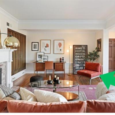 Sale Photo Thumbnail #37: Mid-Century Style Orange Suede Slipper Chair by Four Hands