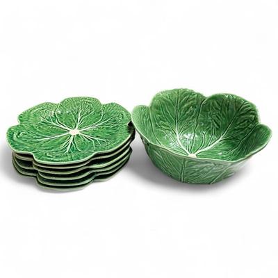 Sale Photo Thumbnail #318: Bordallo Pinheiro Portugal 7-Piece Cabbage Dinnerware Set