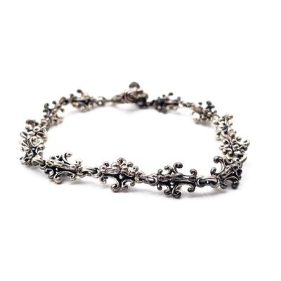 Sale Photo Thumbnail #394: Sterling 925 Novica Balinese Scroll Toggle Bracelet