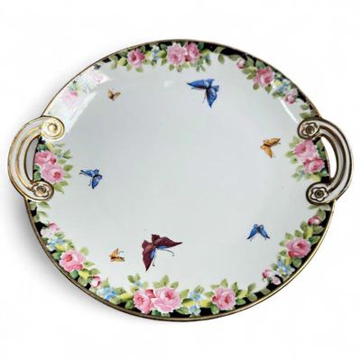 Sale Photo Thumbnail #297: Nippon Hand-Painted Bowl w/ Butterfly & Floral Motif